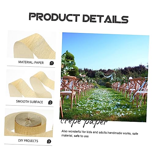 PRETYZOOM 6 Rolos papel crepom decorativo artigos de festa florais enfeites de flores lux boni decor