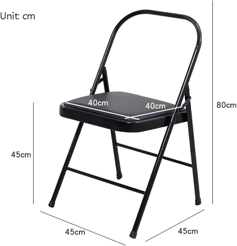 Iyengar Yoga Chair,Double Beam Design,Pilates Yoga Chair,Folding Yoga Chair,Backless Yoga Chair with Non-Slip Foot Pads,Portable Yoga Chair,Adult Yoga Chair,Khaki