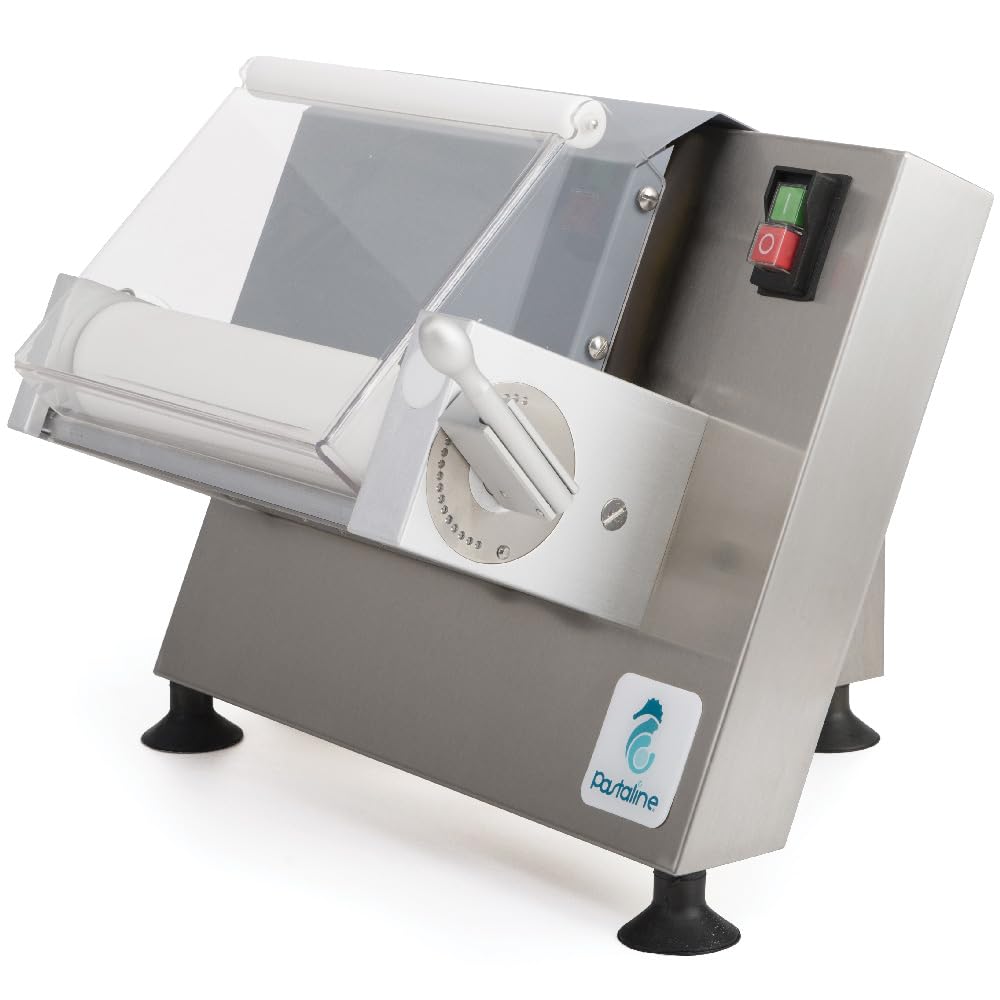 Pastafresca Electric Pasta Machine Countertop Dough Sheeter in Stainless Steel -with Removable Rollers for Easy Cleaning