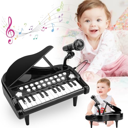 Piano para Niños,Piano de Juguete para Niño con Micrófono,Órgano Electrónico,Teclado Musical, Ritmo Colorido Luminoso,3 Modos de Enseñanza,22...