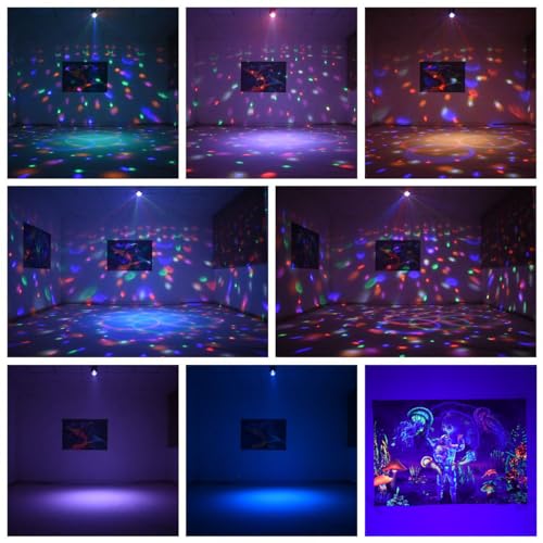 Laucnpty TC-7011-1 Disco Ball Party Lights Sound Activated Strobe Dj Stage Lighting thumb #1