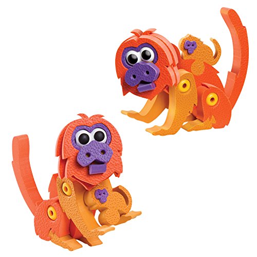 Bloco Toys Tropical Rainforest Animals | Stem Toy | Panther, Caiman, Sloth, Tamarin & Toucan | Diy Educational Building Construction Set (220 Pieces) #TOP5