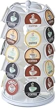 Nifty Coffee Pod Carousel – Compatible with K-Cups, 35 Pod Pack Storage, Spins 360-Degrees, Lazy Susan Platform, Home or Office Kitchen Counter Organizer, Modern White Design