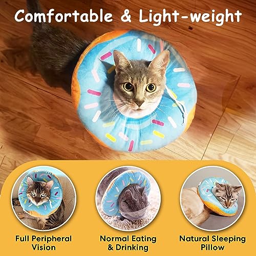 Collier conique doux pour chat ajustable après chirurgie