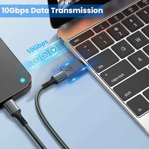 Image of Verilux Type C to USB Adapter USB 3.1 Type C to USB Charger Converter Support 10Gbps Speedy Data Transfer & 20W Fast Charging Compatible with iPhone 15, MacBook, Samsung Galaxy