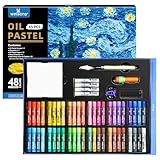 WINSONS 65 PCS Oil Pastel Set, 48 Soft Colors & Extra 4 White Pastels, Complete Art Kit with Holder, Scraper, Sharpener & Pastel Paper – Non-Toxic, Smooth Blending for Artists & Beginners