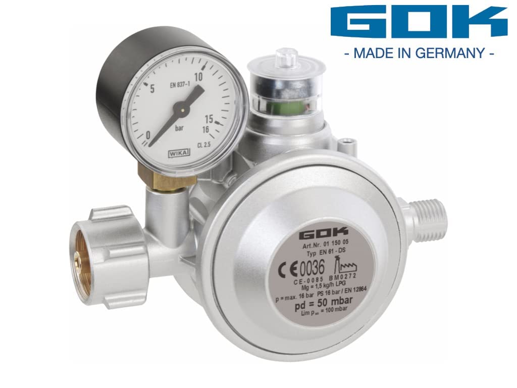 GOK Gasregler mit Manometer für Gewerbe und Privat