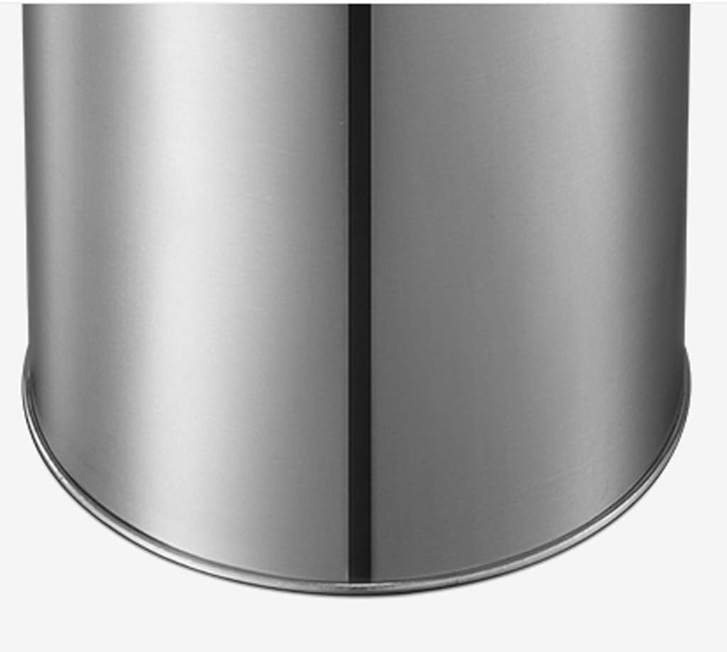 Trash Can Stainless Steel Trash Can Outdoor Large Round Garbage Bin with Lid Commercial Waste Container for Hotel KTV Lobby Dustbins