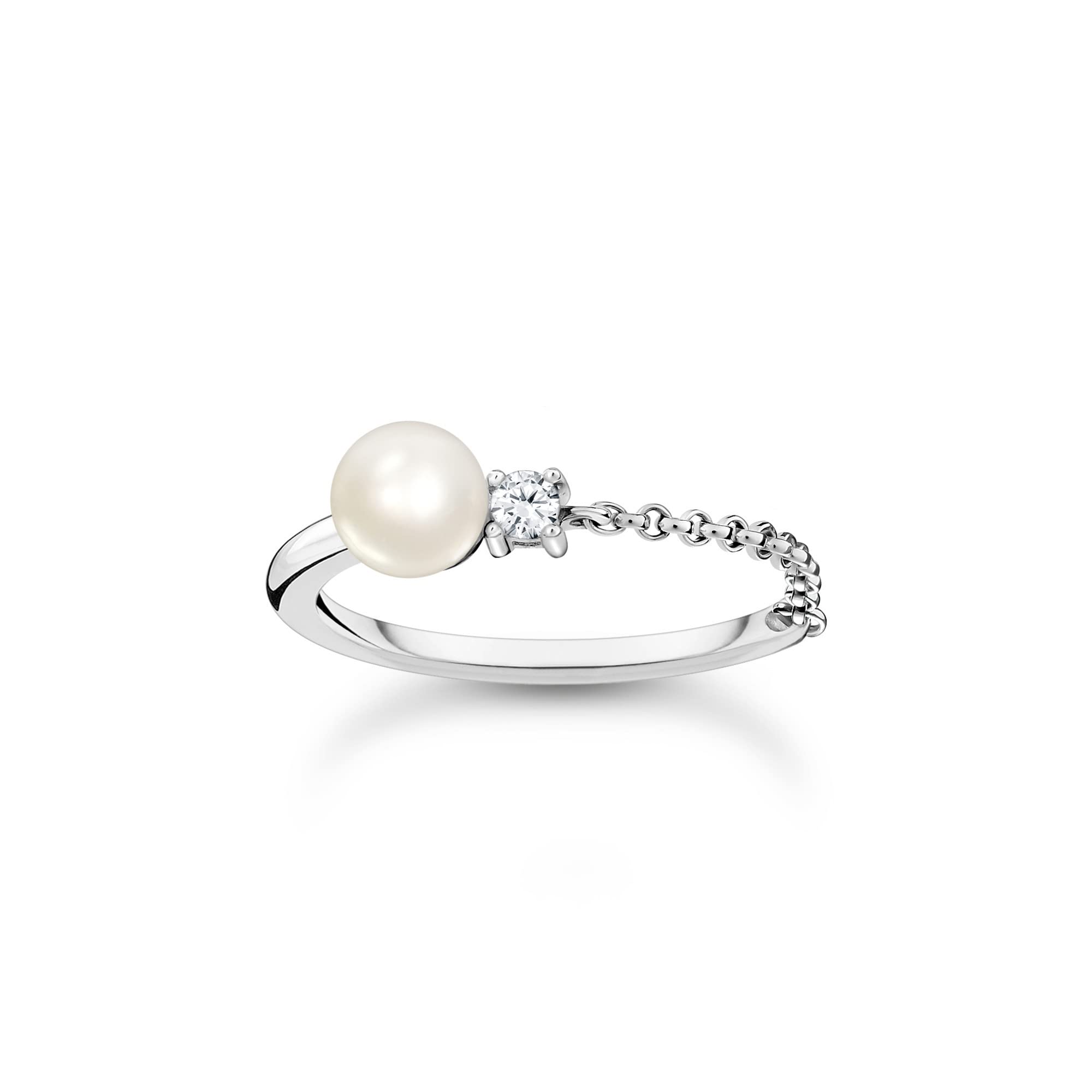 Thomas Sabo Ring Pearl with Stone 925 Sterling Silver TR2369-167-14-50