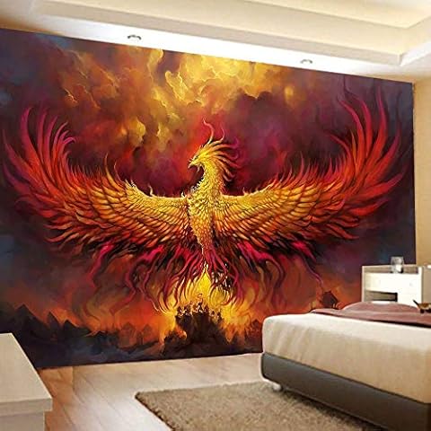 GGSDDU Aesthetic Wall Tapestry Psychedelic Winged Phoenix Tapestry Wall Hanging Polyester Fiber Tapestries,Art Decor Print Fabric For Bedroom,80" X 60" (200×150 cm) Cover