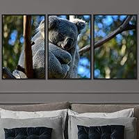 3 Piece Framed Canvas Wall Art Animals Rustic Urban Canvas Prints Home Artwork Decoration for Living Room,Bedroom - 16
