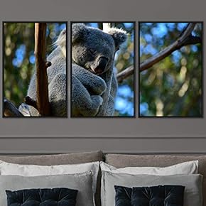 signwin 3 Piece Framed Canvas Wall Art Animals...