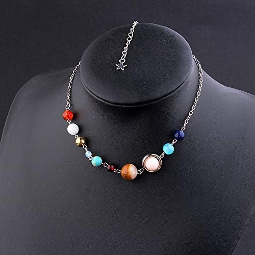 COLORFUL BLING Universe Galaxy the Eight Planets Pendant Necklace Guardian Star Space Sun Moon Star Celestial Necklace in the Solar System for Women Gifts - Image 2