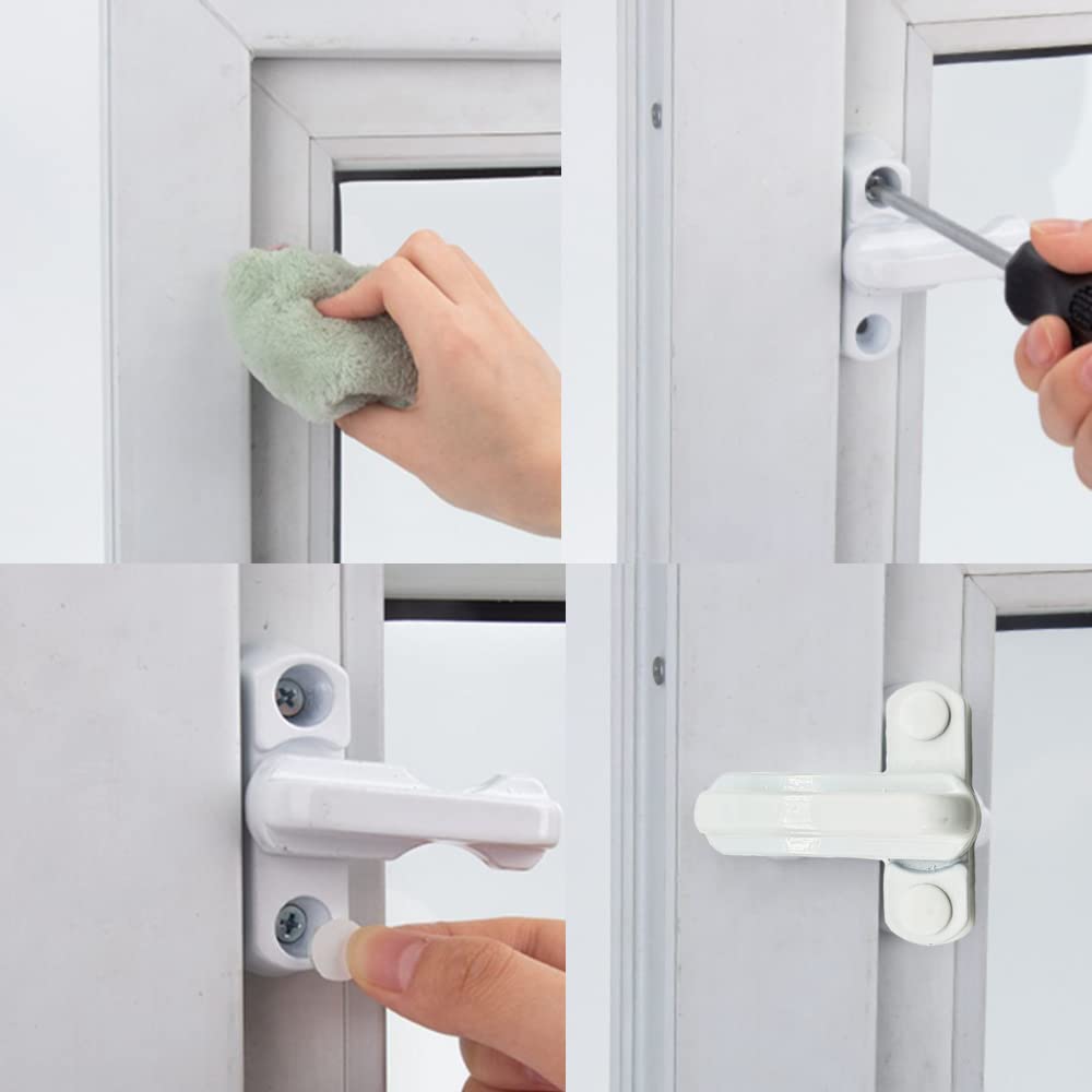 Entrebâilleur De Sécurité Penkid Pour Fenêtre Et Porte - Blocage Réglable, Câble 20cm Résistant 550kg, 4 Couleurs - 2