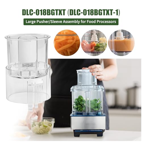 Image of DLC-018BGTX (DLC-018BGTX-1) Large Pusher and Sleeve Assembly Fit for Food Processors, Compatible with Cuisinart Tritan Custom Food Processor DFP-14BCN, DLC-8S, DFP-14, DFP-11
