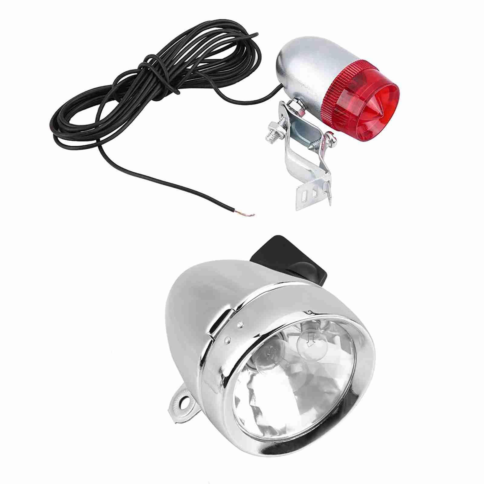 Kit Fanale Posteriore Dynamo per Bicicletta, Generatore a Frizione 12 V / 6 W, Alta Luminosità, Impermeabile, Adatto BMX, E-Bike, Mountain Bike e Modelli Vintage