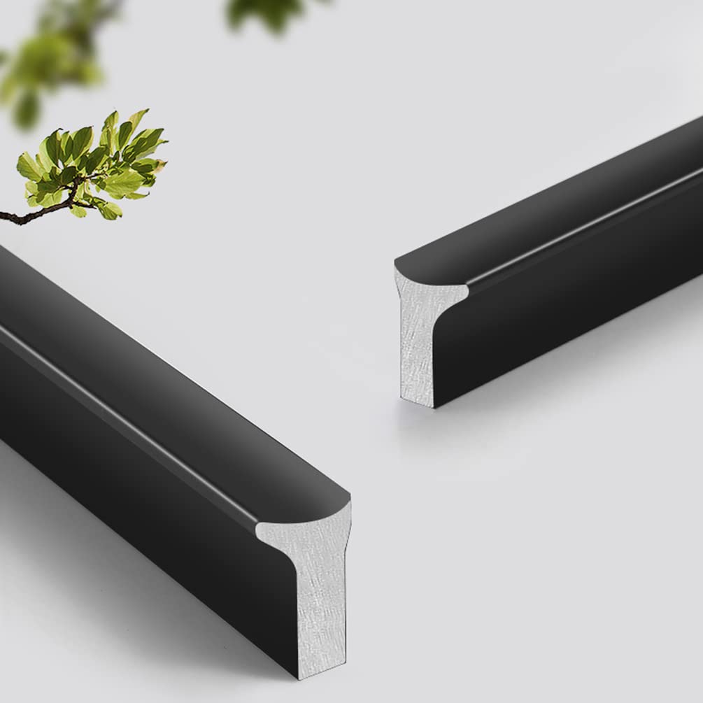 Semplicità moderna, maniglie for armadietti da cucina nere, maniglie for armadietti da 2 pezzi Moderne, solide lega di alluminio | Superficie anodizzata, centro fori: 64.900 mm, maniglie for armadiett