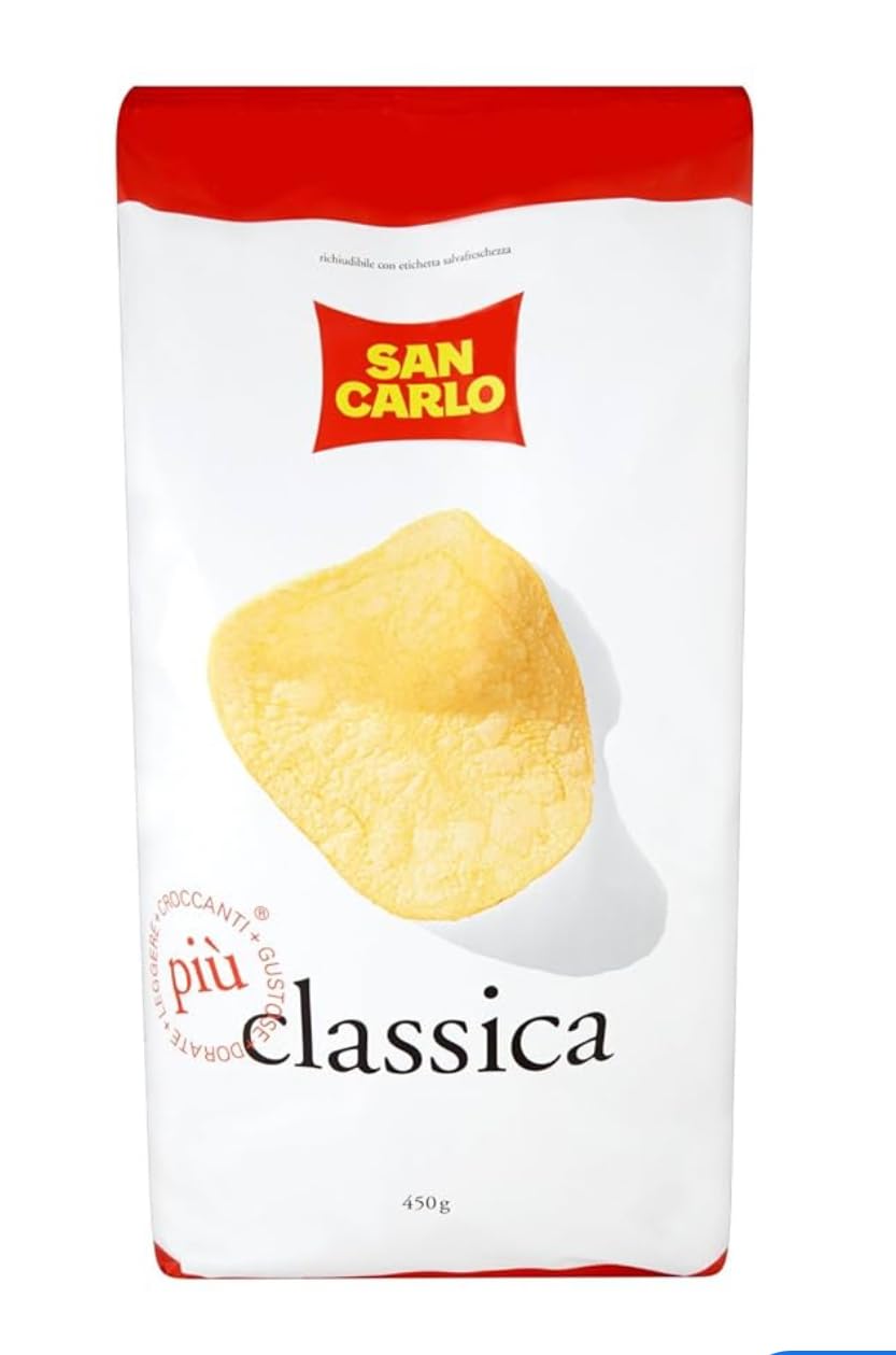 San Carlo Classica Patatine, Formato Gigante da 450g Multipack da 6 Buste Maxi Risparmio