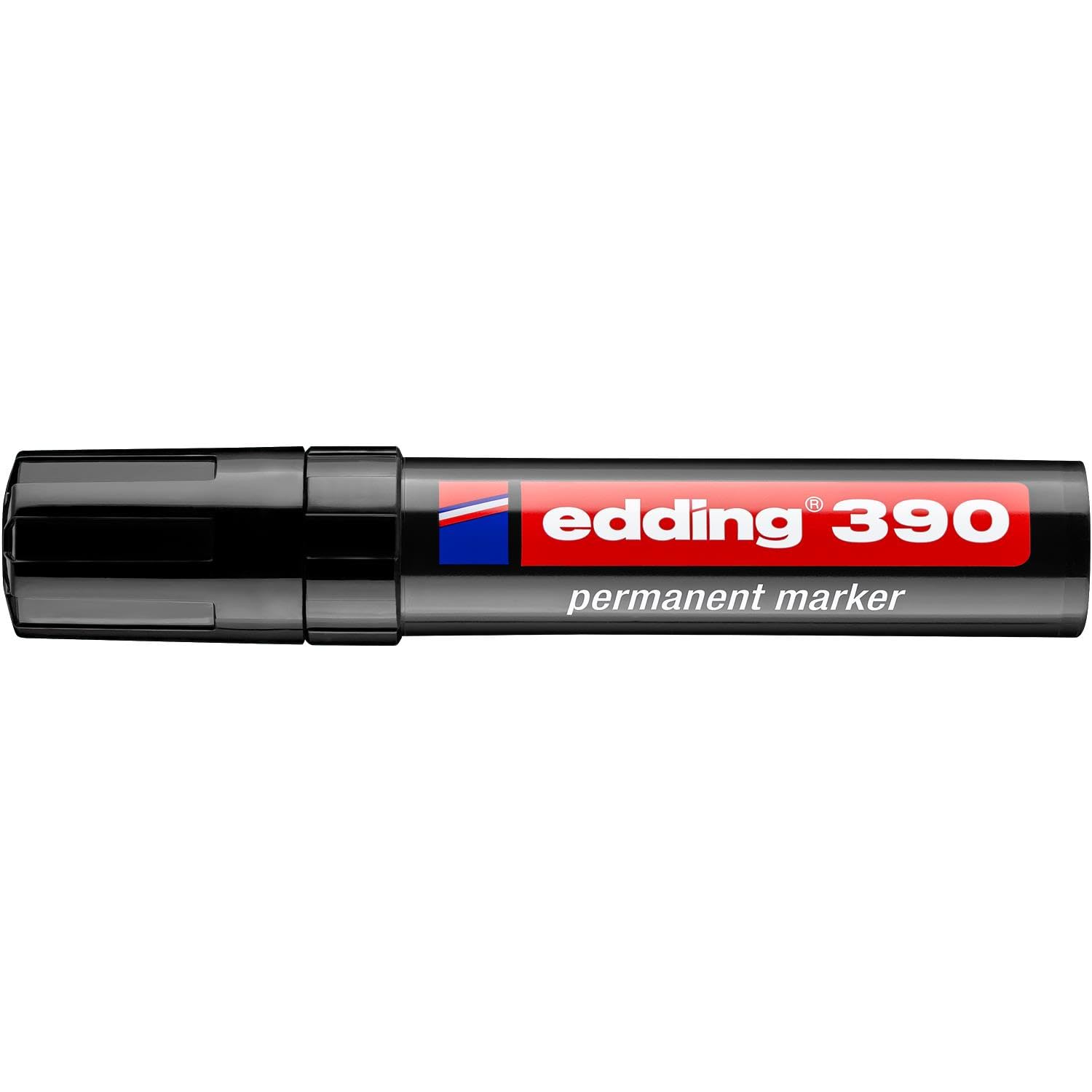 EDDING Lot de 10 Marqueurs Permanent 390 Noir Pointe Biseautée 4-12 mm