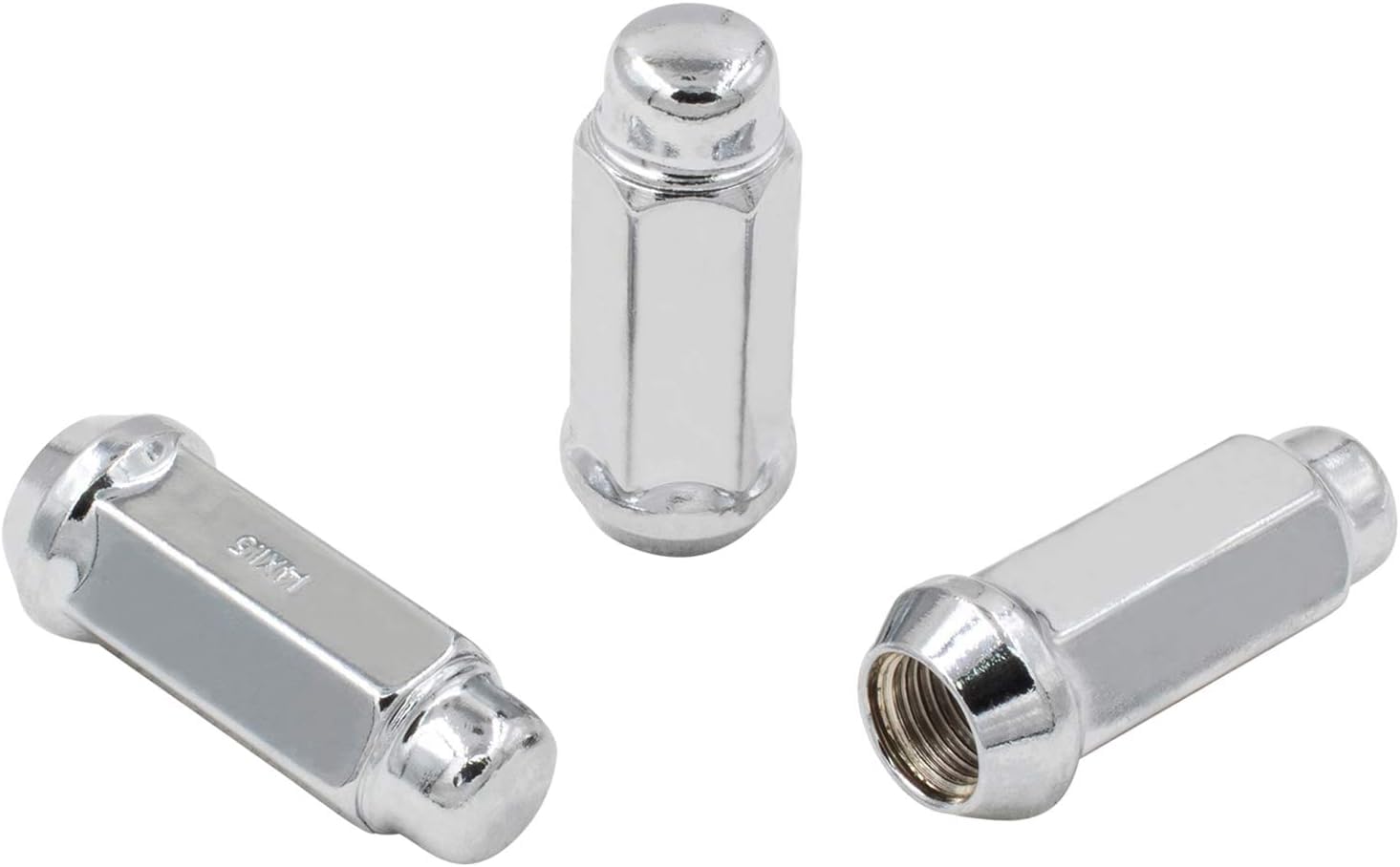 Lug Nuts M14x1 5 Set Of 24 Chrome Bulge Acorn Lug Nuts - 14x1.5 Thread, 1.9" Tall For Chevy/GMC Trucks (Aftermarket Wheels) Spike Lug Nuts Chevy Silverado 6 Lug - Foto 2