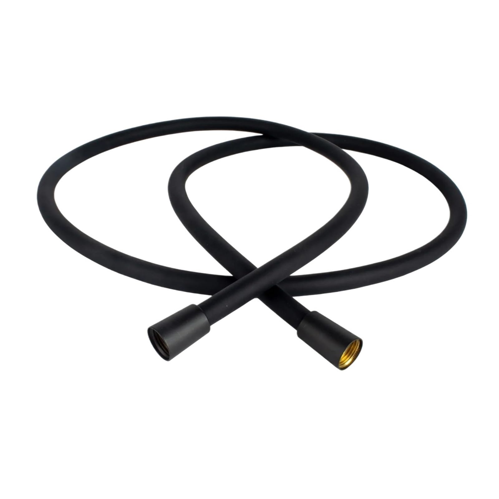 Food Grade Silicone Shower Hose Ultra-Soft 1.5/2M White Flexible Shower Head Tube Explosion-Proof Plumbing(Black-2M)