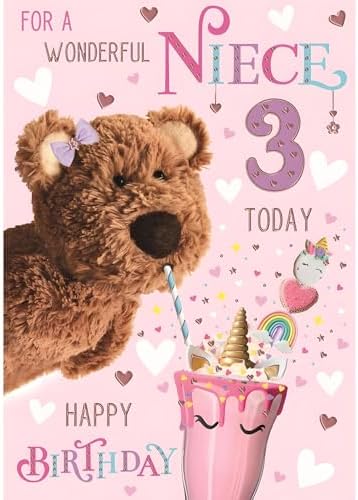 Cute 3rd Birthday Card - Age 3 Dinosaurs By Kali Stileman