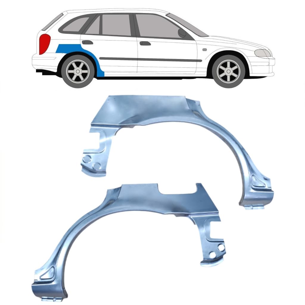 Reparaturblech Kotflügel hinten für Mazda 323F BJ 1998-2004 / Links+Rechts