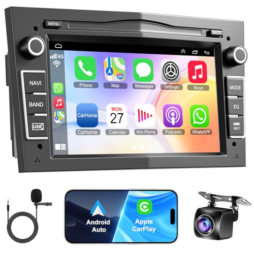 Android 13 Car Radio for Opel/Vauxhall Corsa Astra Antara, 2G+32G 7Inch Double Din Stereo with Wireless Carplay&Android Auto Support Bluetooth/Voice Control/GPS/WiFi/Back-up Camera/SWC/FM