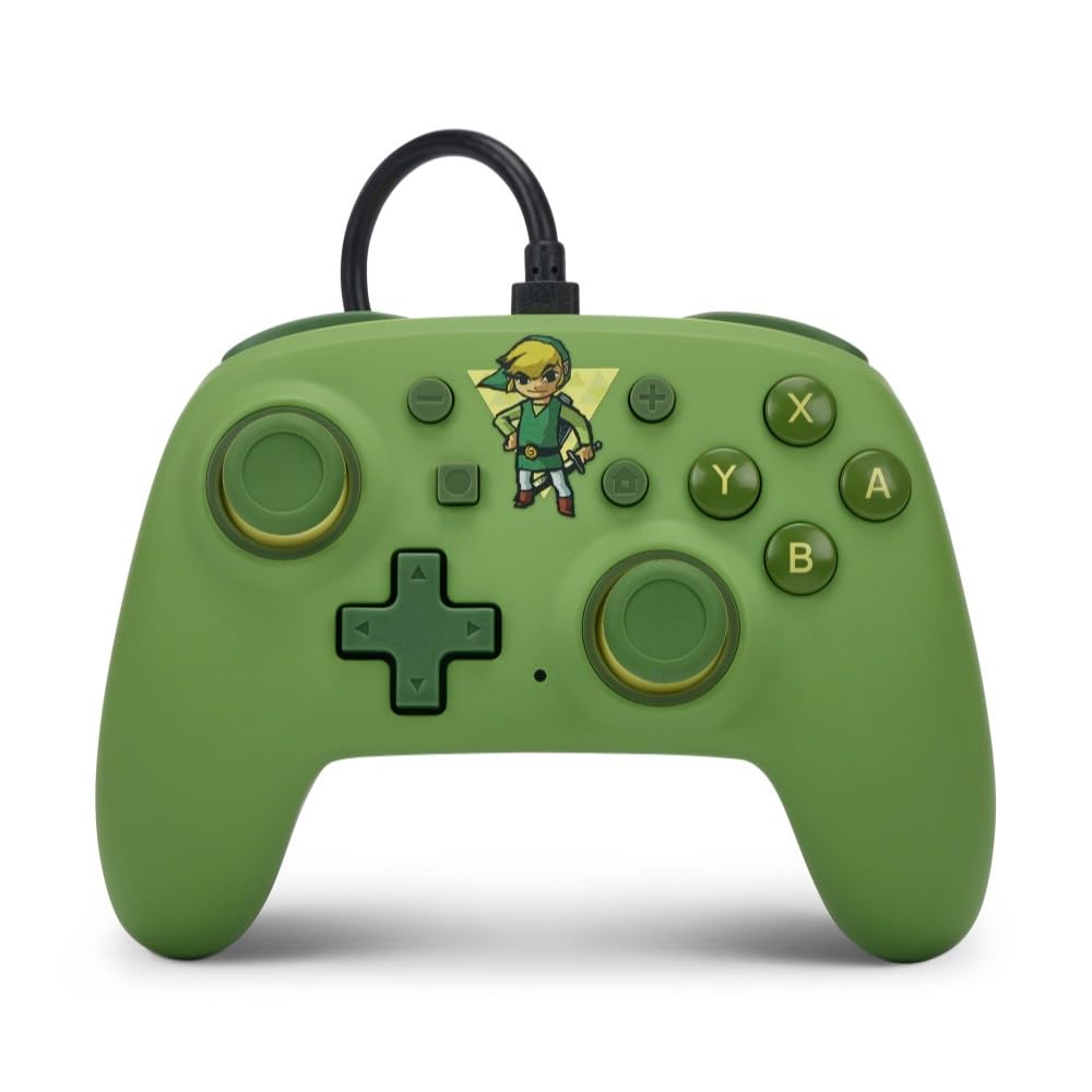 PowerA Nano Wired Controller for Nintendo Switch - Toon Link, Nintendo Switch - OLED Model, Controller, Game Controller,