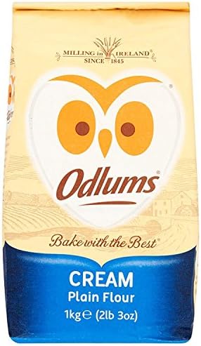 Odlums Irish Plain Cream Flour 1 Kg (Pack of 5)