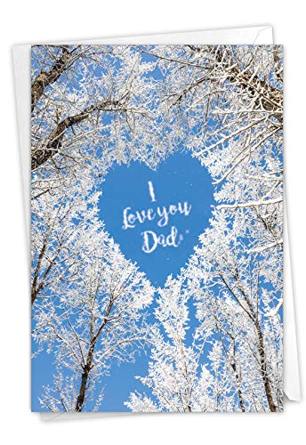 Nobleworks - Happy Father's Day Greeting Card Funny - Humor For Dad Or Stepdad, Notecard With Envelope - Sky Heart Dad C3507Fdg #TOP7