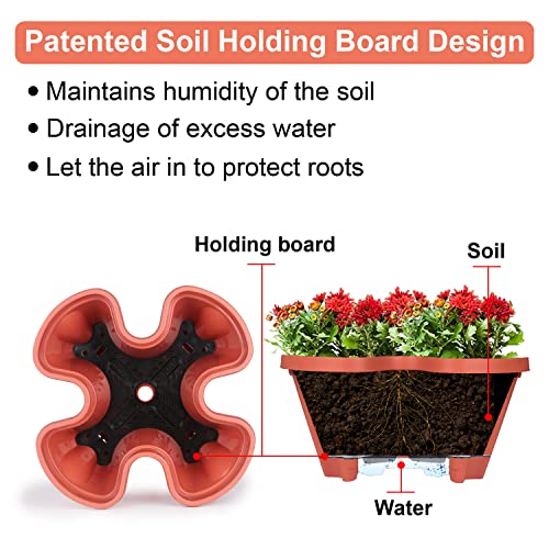 Vertical Planter 5 Tier Stackable Planters Garden Tower Planters Strawberry Herb Flower And Vegetable Planter Indoor Outdoor Gardening Pots With Removable Wheels And Tools #TOP2