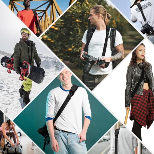 Image of ZINMARK Shoulder Strap 79 inch with Cushion and Double Adjustable Buckles and Metal Hooks for Briefcase Bag, Luggage Bag and More