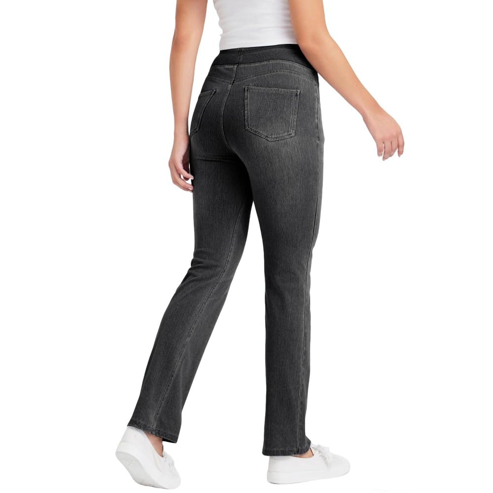 Jeans Mujer Stretch de Tiro Alto Corte Bootcut Lavado Denim Pantalones Casual Efecto Moldeador con Bolsillos Ajuste Recto y Cómodo skinny/A/S