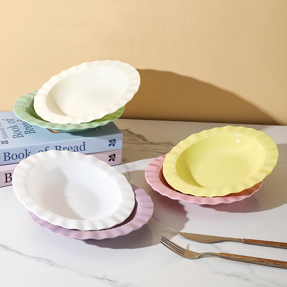 Y YHY Assiettes à Pâtes Profondes, 24cm Assiette à Soupe Ccreuse, 600ml Assiette Bol à Salade/Pates/Soupe, Assiette Plates, Porcelaine Premium, Lavable au Lave-Vaisselle, Lot de 4 | Blanc Y YHY Assiettes à Pâtes Profondes, 24cm Assiette à Soupe Ccreuse, 600ml Assiette Bol à Salade/Pates/Soupe, Assiette Plates, Porcelaine Premium, Lavable au Lave-Vaisselle, Lot de 4 | Blanc