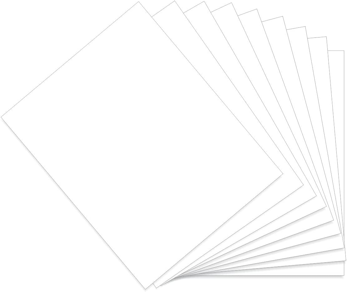 LITKO 8x10-inch Polystyrene Flexible Craft Sheets | Plasticard | Styrene Plastic Sheets | Modeling | Crafting | Scratch Building | Displays | White (Varity Pack)