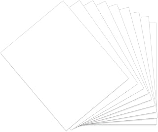 LITKO 8x10-inch Polystyrene Flexible Craft Sheets | Plasticard | Styrene Plastic Sheets | Modeling | Crafting | Scratch Building | Displays | White (Varity Pack)