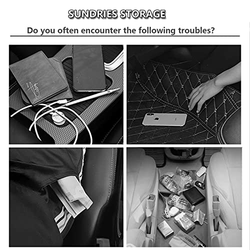 Abiphop Car Handbag Holder Between Seats Car Purse Holder With Cup Holder Pu Leather Large Capacity Car Pocket Handbag Holder With Visor Sunglass Holder Card (Green) #TOP3