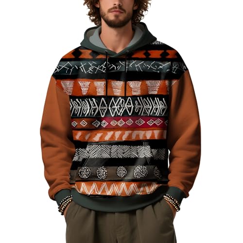 American Flag Hoodies for Men Western Camo Graphic Printed Sweatshirts Fall Casual Fashion Pullover Tops with Pocket