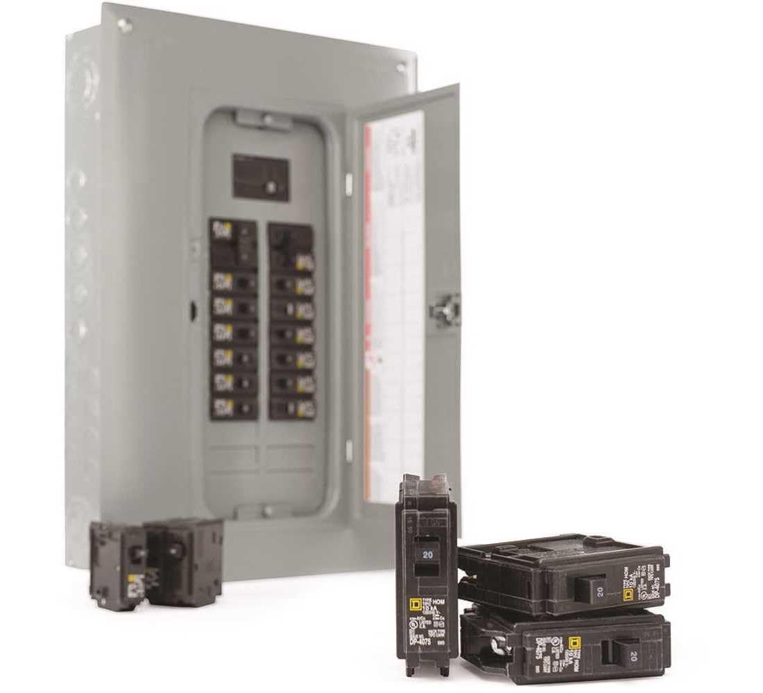Square D Load Center Square D HomeLine 100 Amp Load Center - 20 Space ...