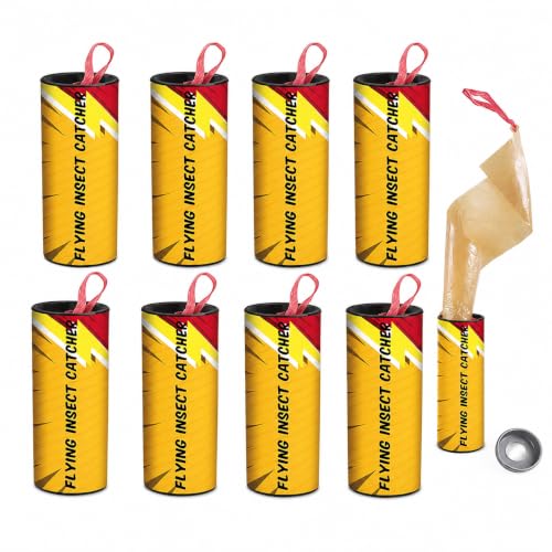 1ABOVE 8pcs Flying Insect Catcher Sticky Fly Trap Paper