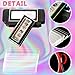 Crtiin 60 Pcs Empty Press on Nails Packaging Box Set 30 Clear Glitter Paper Eyelash Storage Box and 30 Acrylic Nail Display Stand Holder with 1 Red Double Sided Tapes for Salon Home Office