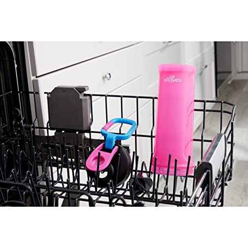 Contigo Fit Shake & Go 2.0 Shaker Bottle With Leak-Proof Lid, 28Oz Gym Water Bottle With Whisk And Carabiner Handle, Dishwasher Safe Mixer Bottle, 2-Pack Bubble Tea & Dragonfruit #TOP7