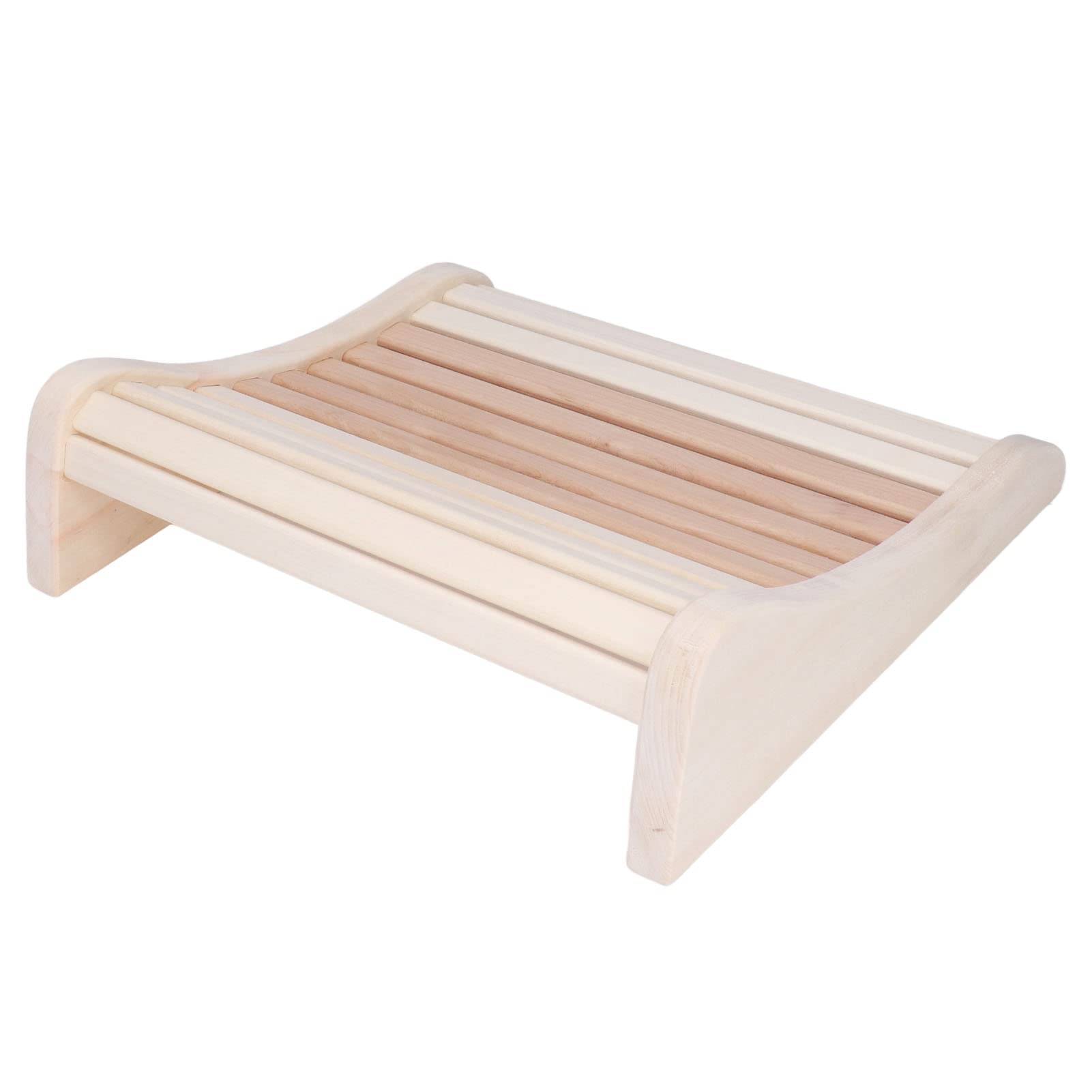 Jeffergarden Poduszka do Sauny, Ergonomiczny Drewniany Zagłówek, Wygodny i Praktyczny Design do Pomocy Bólu, Idealny do Użytku w łazience i Saunie