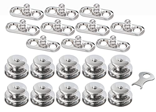 New Marine Tenax Lot de 10 pièces supérieures avec plaques perforées et clé