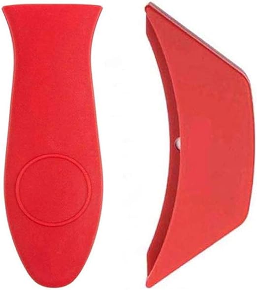 Silicone Hot Handle Cover, Assist Pan Holder for Cast Iron Skillets and Traditional Pots - Red