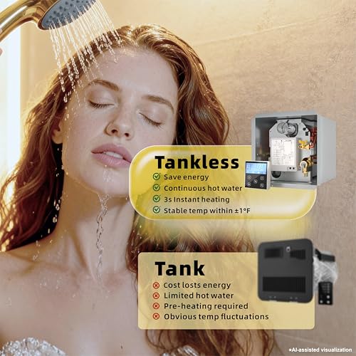 Image of Hillhub RV Tankless Water Heater, 3.9 GPM On-Demand Instant Hot Water Heater for Motorhome Camper, 65,000 BTU Propane with Stable Temperature for Outdoor Shower & Travel Trailers