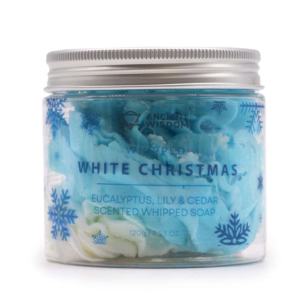 AW Scented Whipped Cream Soap Luxurious Body Wash 120g (White Xmas (eucalyptus, lily & cedar))