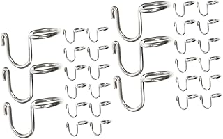 Didiseaon 30 Pcs Connection Hook Clothes Rack Hangers Hanger Hooks Connector Metal Hanger Hooks Metal Hanger Connector Hooks Space Saving Hooks Connection Buckle Wardrobe Stainless Steel