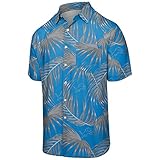 FOCO Herren NFL Team Logo Floral Aloha Tropical Button Up Shirt Detroit Lions SMU Hemd mit Knopfleiste, Größe L, Hawaiian, Large